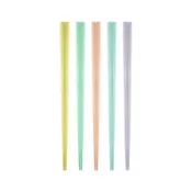 (店+)【PERFECT 理想】品味六角合金筷24cm五雙五色入餐具玻璃纖維筷 Leidea 樂德兒 出遊必備、開學