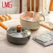 小花生活館 【LMG】日式錘紋不沾雪平鍋附蓋 20CM 22CM