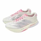 【adidas 愛迪達】慢跑鞋 Adizero Boston 13 M 男鞋 女鞋 白 銀 粉 緩震 運動鞋 JQ9666