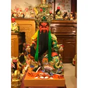 1尺3活眼真眉鬚手工帽關聖帝君