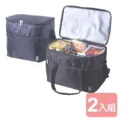 真心良品 UdiLife  酷黑摺疊保溫保冷袋 (33L+18L超值2入組)/大容量野餐便當露營採買袋