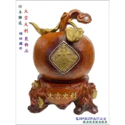 (店+)歐舍傢居 大吉大利 存錢筒 仿木雕 中國風 招財進寶 擺件 波麗製 聚寶盆 撲滿 入厝 起家 送禮品 風水財位 裝飾