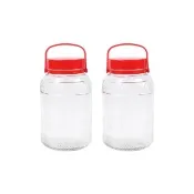 【日本FOREVER】手提式醃漬梅酒玻璃罐8L(2入組)