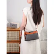 🔥 現貨【🇰🇷 Tanned】|韓國 牛皮三層拉鍊斜背包👜正韓 真皮系列 牛皮皮革 側背包