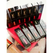 【快樂瞎拼】全新~YSL 聖羅蘭  奢華緞面漆光唇釉（黑管唇釉）#401/409  5.5ml正貨 貨可立發貨