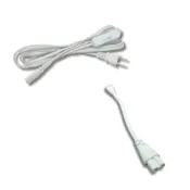 (店+)白色 2孔頭 8字頭 插頭附開關 電源線 開關電源線 240公分 / 串接線 約28公分 支架用