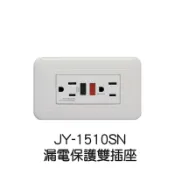 附發票 中一電工 大面板 JY-1510SN 聯購漏電保護 接地雙插座 漏電插座 保護插座 雙插座