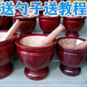 廠商爆品🥇泰國實木舂桶 圓臼 傣味舂雞腳 搗碎器家用商用 舂雞腳搗舂筒 石臼搗碎器 搗泥器  泰國石臼 蒜泥器 搗蒜神器