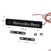 🏆賓士 Benz AMG W203 W211 W212汽車中網LED發光車標燈 亞克力改裝車標發光日行燈 前格