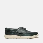 【Timberland】男款暗綠色三孔輕量帆船鞋(A6CXMEEQ)