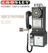 bonJOIE 品味決醒 ::bonJOIE:: Crosley 經典懷舊投幣式復古電話機 (黑色) 復古電話 經典電話 懷舊電話 復古風格 美式鄉村 工業風 設計師款 壁掛電話