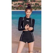 H36 熱銷🔥 現貨📦 泳衣👙 韓國泳衣 夢境森林 長袖二件式 女生泳裝 防曬泳 淺水服 游泳泡溫泉 海邊 游泳 渡假❤