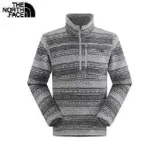 川山岳海 [ THE NORTH FACE ] 男 毛料刷毛套頭衫 灰白印花 / CUP5BWB