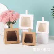 ✿ 夏初▪ 優品❀【現貨】開窗禮物盒 紙盒 禮盒包裝盒 禮盒紙盒 巧克力禮盒 禮物包裝盒 牛軋糖包裝盒 糖果包裝盒 餅乾