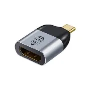 【i-LIN】Type-C轉HDMI數位影音轉接器4K60Hz公對母高清畫質(USB-C to HDMI公轉母影音轉接線)