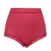 【Chlansilk 闕蘭絹】完美經典42針100%蠶絲高腰內褲(酒紅)