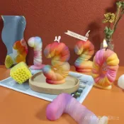 實惠-生日快樂模具DIY香薰蠟燭擺件手工立體數字石膏硅膠磨具