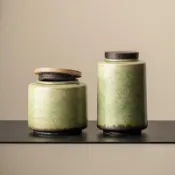 ✨藏物玩家✨窯變復古茶葉罐密封罐陶瓷 儲存罐普洱收納罐家用小茶倉 存茶儲物罐