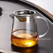 【品質保證】玻璃公道杯大號耐熱分茶器特超大容量茶海加厚帶茶漏套裝公杯過濾日式茶具 家用茶具 簡約茶具 紫砂茶具
