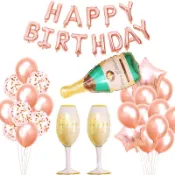 🌸可娜的夢想角落🌸[現貨]【網紅氣質風系列】🌟🌟生日氣球佈置 派對氣球 寶寶周歲慶祝 鋁箔氣球