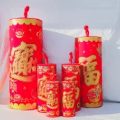 【4款擺炮】2025年絨布擺炮/春節飾品/保麗龍/對炮/擺炮/立炮/公司佈置/大廳擺設/絨布插炮/佈置/尾牙春酒