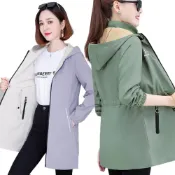 (店+)【ROCU 若初】撞色拼接兩面穿連帽風衣外套女外套-5款任選-39146(M-3XL可選)