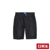 EDWIN 男款 EDGE JERSEYS 迦績合身牛仔短褲(黑色)