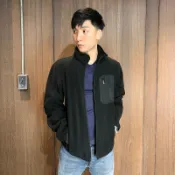美國百分百【全新真品】Calvin Klein 刷毛 立領 外套 夾克 CK 保暖抓絨 男衣 男裝 黑色 M號 AU88