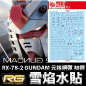 鋼普拉 eye攝影 【鋼普拉】雪焰水貼 螢光版 BANDAI 機動戰士鋼彈UC RG 1/144 #01 RX-78-2 GUNDAM 元祖