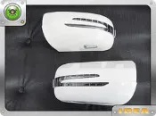 泰山美研社5933 BENZ 朋馳 賓士W202 後視鏡 箭型LED 方向燈殼+照地燈 W203 ,W204,W211
