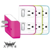 太順電業 TS-122B 2切2座節能小壁插 3P便利型(不挑色) 轉接插頭 插座 3孔插座 大洋國際電子