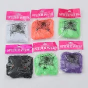 萬聖節 蜘蛛棉 蜘蛛網 裝飾道具 派對活動 鬼屋 密室 擺飾掛飾 牆壁 窗沿 吊燈掛件【BlueCat】【HW0273】