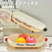 【Ukiyo居】閉眼入家居🌸宮廷風方形果盤客廳茶几大容量水果乾果盤新年糖果盒零食收納盤