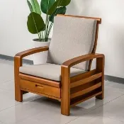 【Mahogany 瑪荷尼家具】免組裝 82X77X101 誠品科隆1人沙發MYR-C 全原木桃花心木 薄墊沙發  M1-FS37-1P