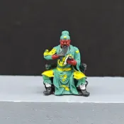 💥桃園出-可開票💥-黃銅彩繪迷你坐關公像關二爺武財神家用供奉關聖帝君神像工位擺件-【688人好評】🎀