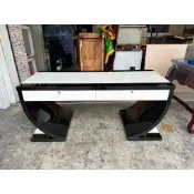香榭二手家具*黑白色亮面漆6尺 造型櫃台桌-櫃檯-吧檯-吧台-櫃檯桌-櫃台-收銀台-收銀桌-接待桌-吧檯桌-2手櫃檯