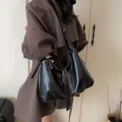 ✨新款休閒複古大容量包包女2025新款秋冬通懃單肩斜挎包時尚餃子包