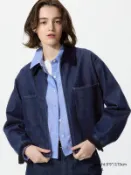 【UNIQLO】女裝/男女適穿 牛仔短版外套 488787