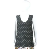 Max Mara-WEEKEND 深灰綠色斑馬圖騰無袖上衣