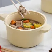 微波快蒸保留水分壓力料理鍋 防燙手柄自帶飯勺微波爐壓力鍋 1入