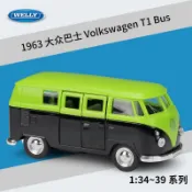 玩具村 1:36 1963 福斯 麵包車 T1 BUS 正版授權 1/36 迴力車 D02 Welly 威利