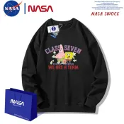 🚀台灣出貨🚀寬鬆衛衣 大尺碼 Oversize 長袖 海綿寶寶圓領套頭衛衣 男女春秋裝 日系卡通派大星 潮牌寬鬆外套