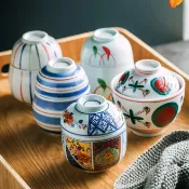 全球選品1館 生活百貨 碗陶瓷燉盅隔水燉家用蒸蛋碗燉蛋專用碗茶碗蒸湯碗蓋碗日式餐具