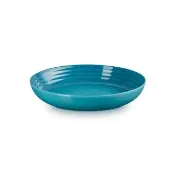 【Le Creuset】瓷器義麵盤 22cm(加勒比海藍)