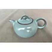 雲白天青 蘇保在 青瓷 湛碧滿釉小壺