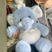 小象 毛絨玩偶🎀 安撫娃娃 可愛大象安撫玩偶床上小象兒童毛絨玩具睡覺公仔娃娃生日禮物女生 玩具公仔 生日禮物