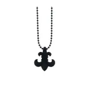 Chrome Hearts 克羅心 十字花造型橡膠長項鍊-黑
