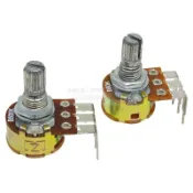 電位器單聯3腳WH148 B50K B500K彎腳柄15MM調速調光帶開關功放音量