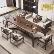 【台灣現貨】茶桌辦公室中式實木茶臺輕奢2025新款高端客廳喝茶桌椅組合羅漢床