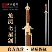未開刃不鏽鋼龍泉劍 男女晨練太極武術軟劍 龍鳳七星七星劍
